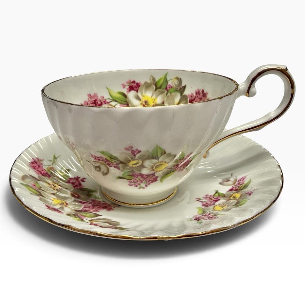 Stanley Teacup & Saucer Floral Bouquet Gold Trim Fine Bone China England - Picture 5 of 11